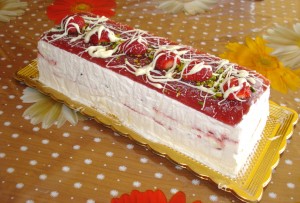 semifreddo alla panna con fragole