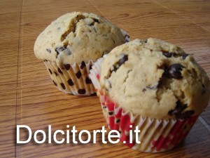 Muffin con gocce di cioccolato