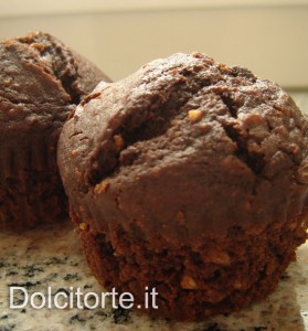 muffin al cioccolato e nocciola